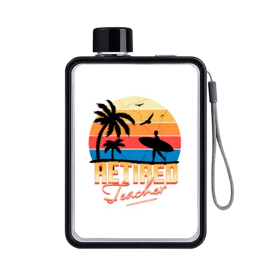 Retired Teacher Flat Water Bottles