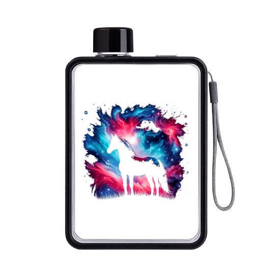 Cool Galaxy Graphic Space Art Flat Water Bottles