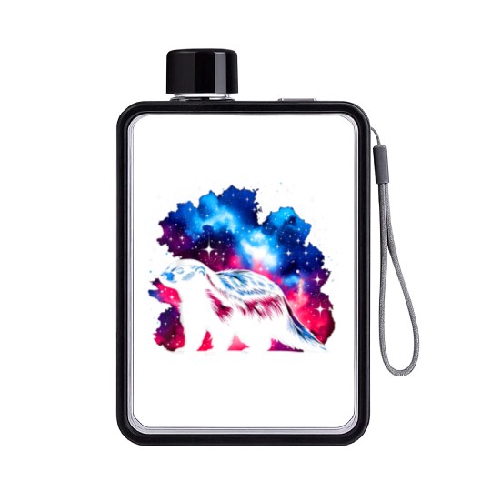 Cool Galaxy Graphic Space Art Flat Water Bottles