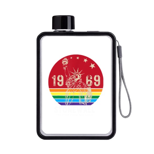 The First Pride Was A Riot 1969 Stonewall LGBTQ Flat Water Bottles