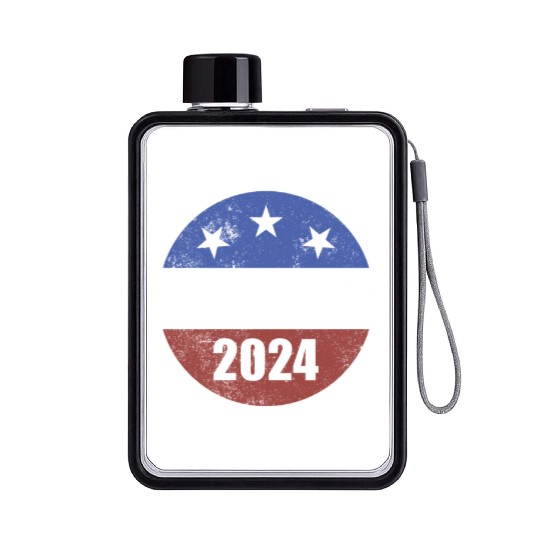 Hawk Tuah 2024 Election Button Hawk Tuahhawk tuah Flat Water Bottles