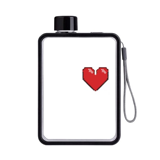 I love Miners Miner Mining Gamer Crypto Flat Water Bottles