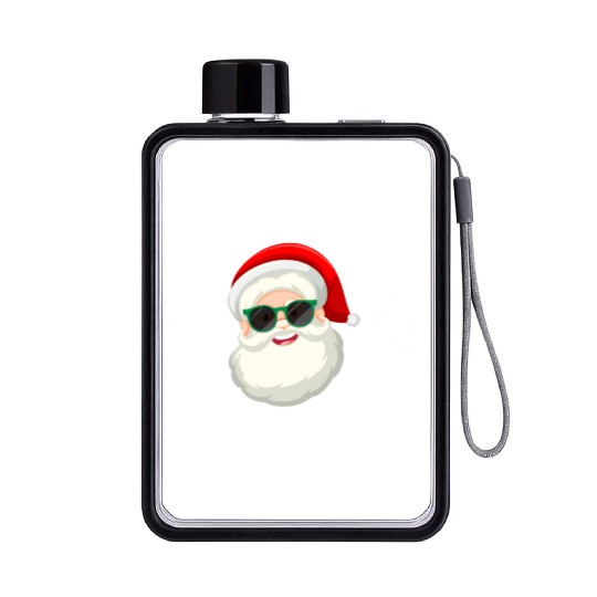 I Do It for The Hos Santa Claus Christmas Party Flat Water Bottles