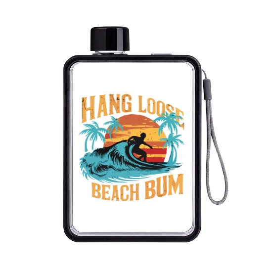 Hang Loose, Beach B Flat Water Bottles