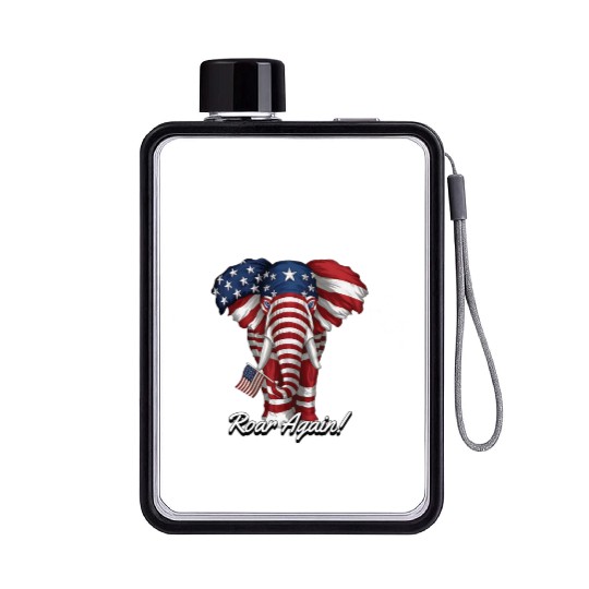 Republican Make America Roar Again Election 2024 Flat Water Bottles