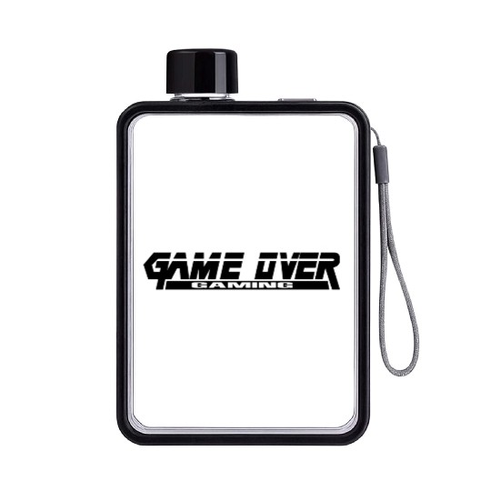 GameOverGaming Metal Gear Solid Black Parody Flat Water Bottles