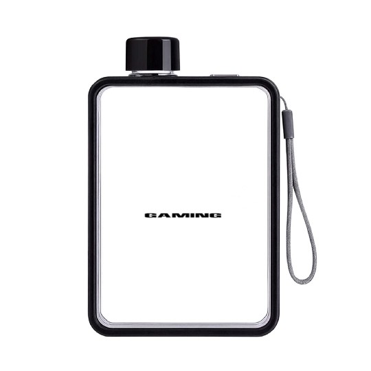 GameOverGaming Metal Gear Solid White Parody Flat Water Bottles