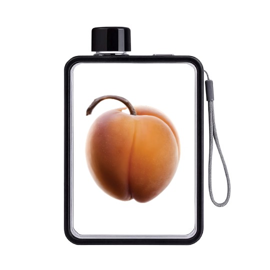 Apricot Realistic Flat Water Bottles