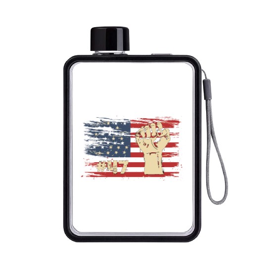 Trumpet shooting USA 47 Election Fight Flat Water Bottles