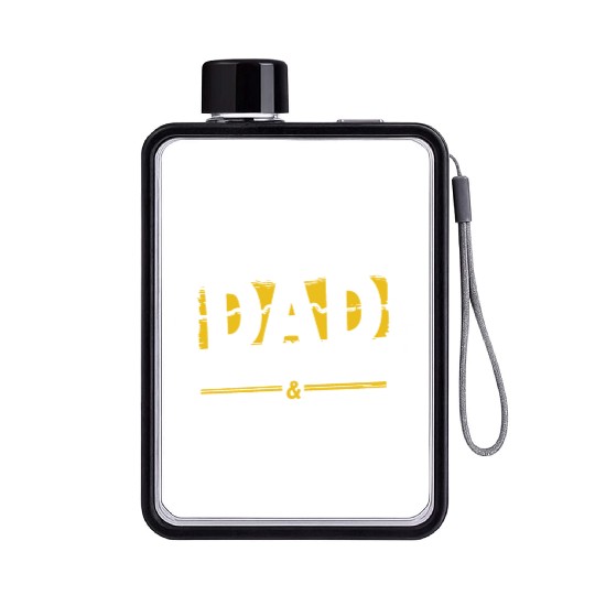 Pay & Cheer Softball Dad Funny Daddy Father's Day Flat Water Bottles
