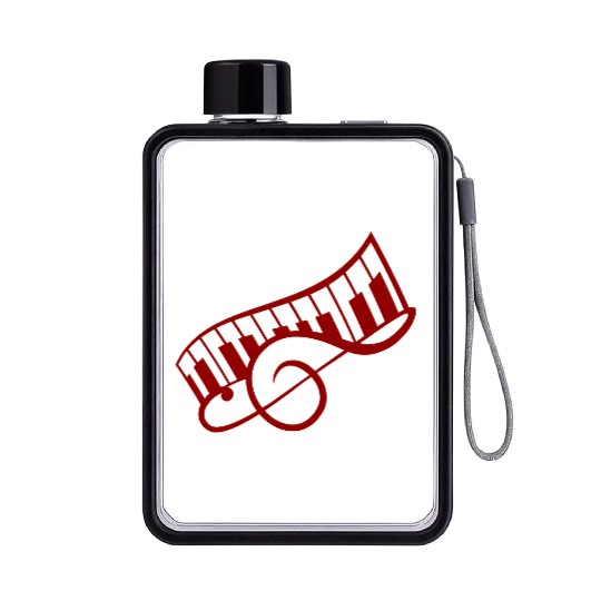 Music Clef Note Keyboard Piano Keys Party Treble Flat Water Bottles