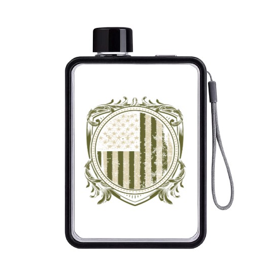 Veteran Design - US Veteran Crest Flat Water Bottles
