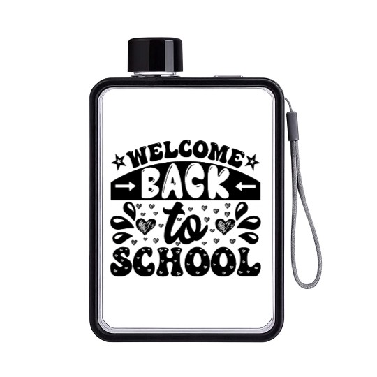 welcome back to school Flat Water Bottles
