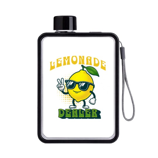 Lemonade Dealer Lemon Juice Stand Store Staff Flat Water Bottles