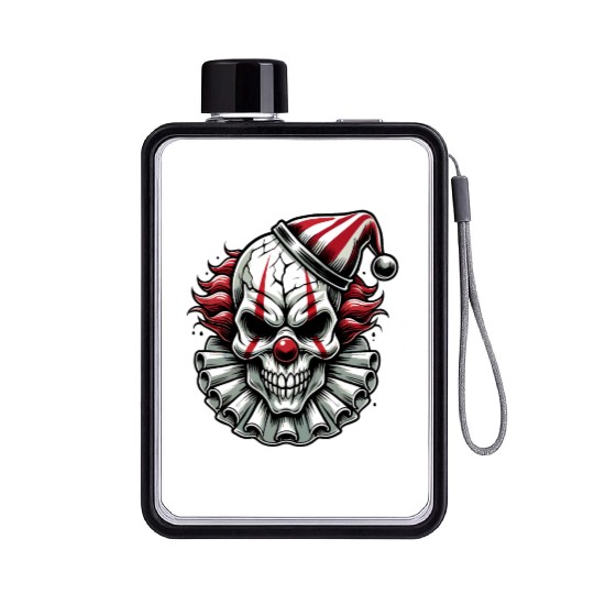 Scary Halloween Costume Spooky Creepy Designs Flat Water Bottles