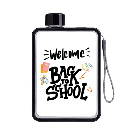 Welcome Back to School Flat Water Bottles