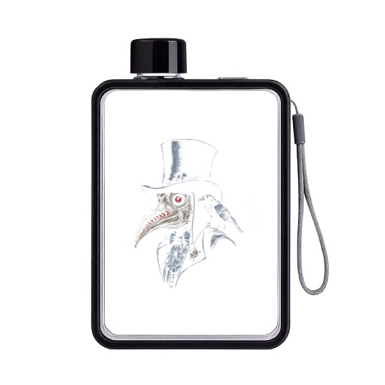 Plague Doctor Flat Water Bottles