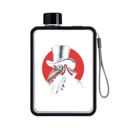 Plague Doctor Flat Water Bottles