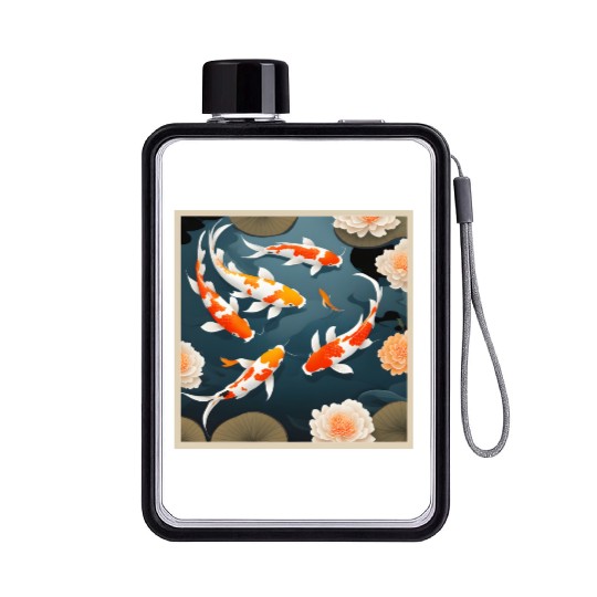 Koi Pond Flat Water Bottles