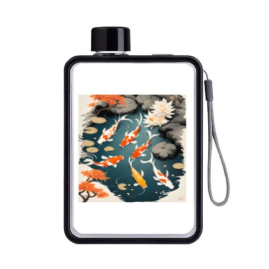 Koi Pond 2 Flat Water Bottles