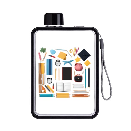 Back to school Flat Water Bottles