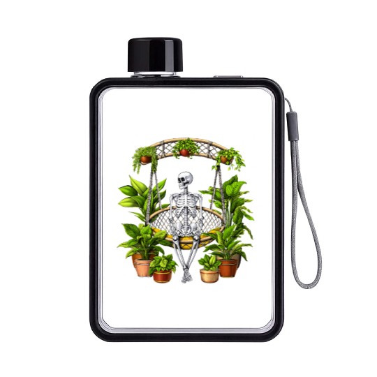 Skeleton Plants Lover Flat Water Bottles