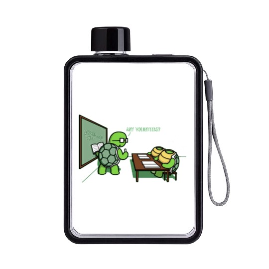 Turtle School Flat Water Bottles