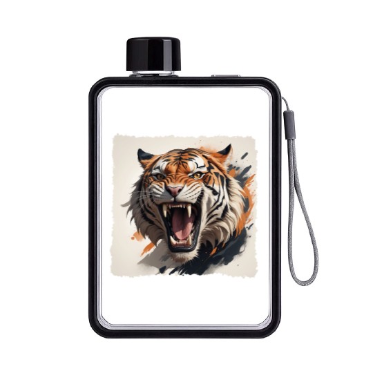 Don't Make a Roaring Tiger Angry Flat Water Bottles