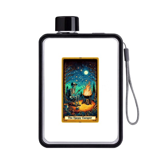 The Happy Camper Tarot Flat Water Bottles