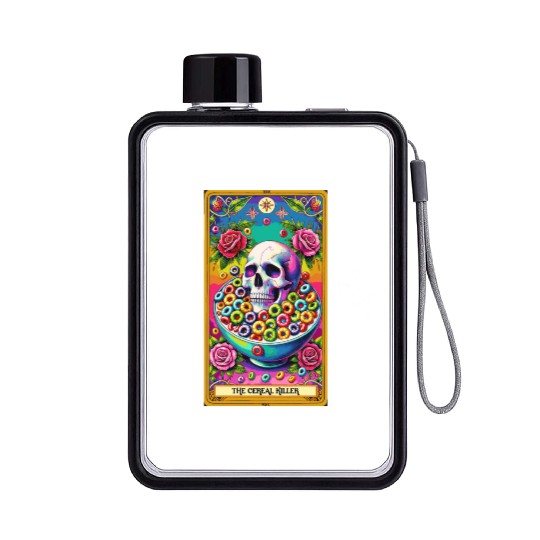 The Cereal Killer Tarot Flat Water Bottles