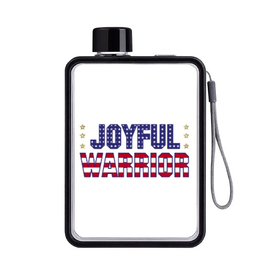 Joyful Warrior - Harris Walz 2024 Election America Flat Water Bottles
