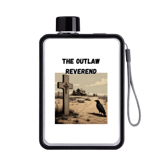 The Outlaw Reverend, Crow And Cross Flat Water Bottles