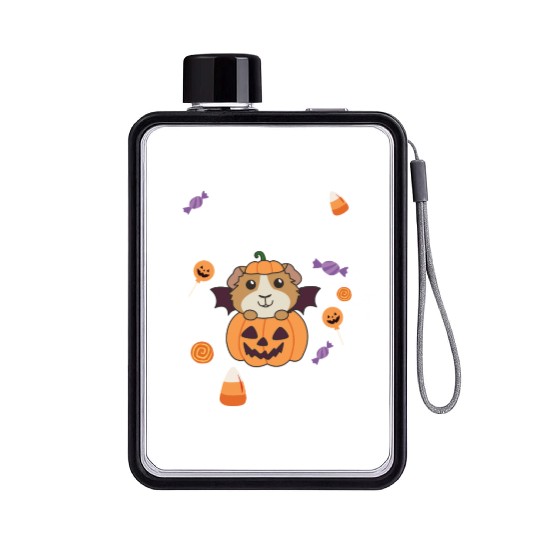 Guinea Pig Halloween Trade Brother For Candy Flat Water Bottles