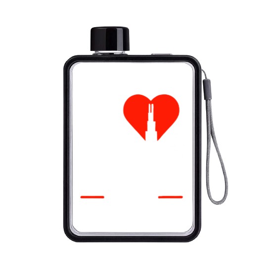 I Love Chicago The Windy City Chi-Town Flat Water Bottles