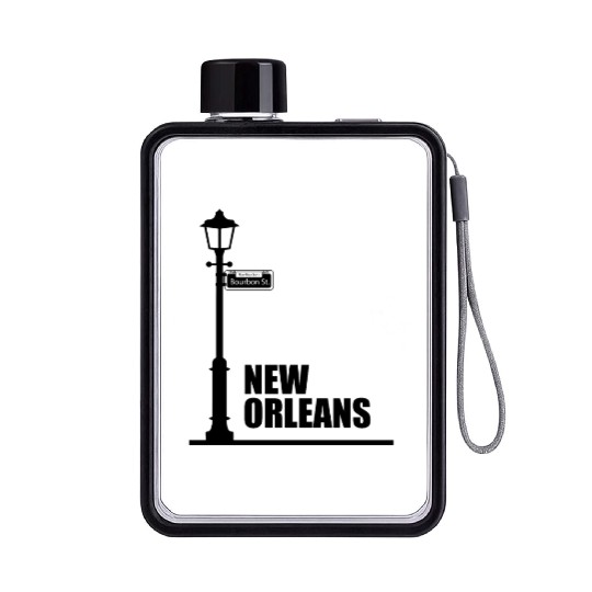 New Orleans - Bourbon Street Flat Water Bottles