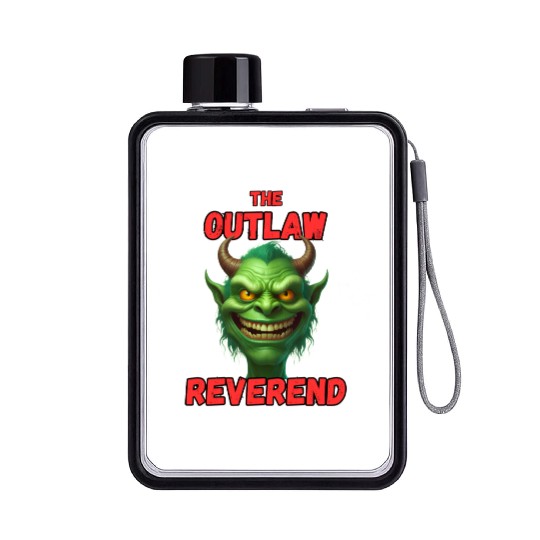 Outlaw Reverend Green Demon Flat Water Bottles