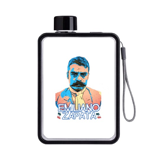 Emiliano Zapata Flat Water Bottles