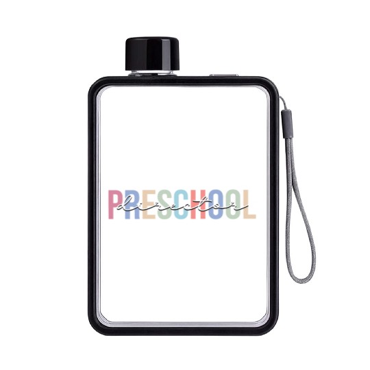 Preschool Director School Daycare Teacher Flat Water Bottles