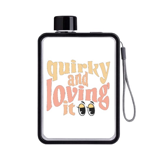 Quirky and loving it in yellow Flat Water Bottles