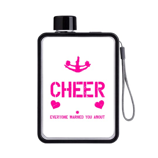 Crazy Cheer Mom Cheerleading Mommy Mother's Day Flat Water Bottles