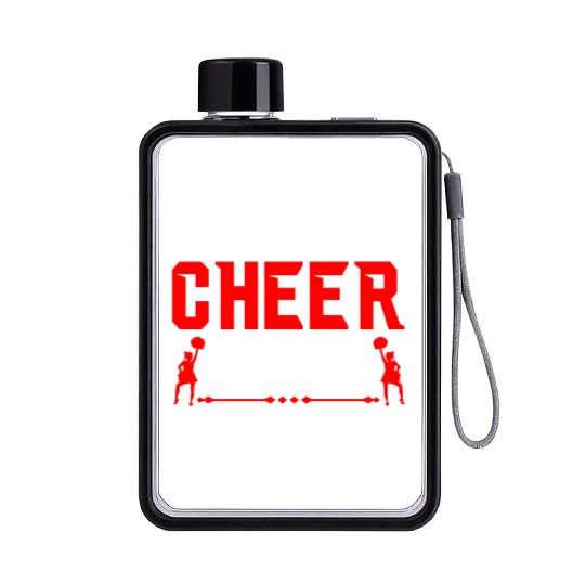 A Good Cheer Mom Cheerleading Mommy Mother's Day Flat Water Bottles