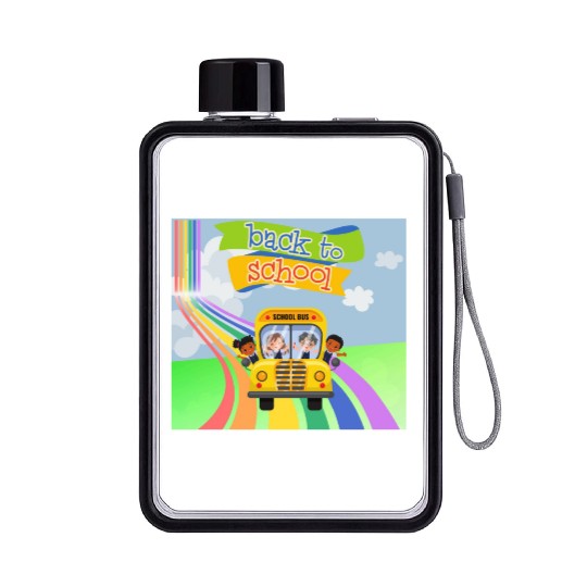 kides back to school Flat Water Bottles 2024