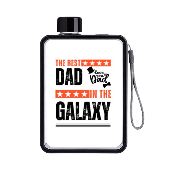 The Best Dad in the Galaxy Essential Amazing T-shi Flat Water Bottles