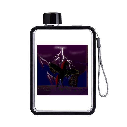 Pegasus Storm at Night Flat Water Bottles