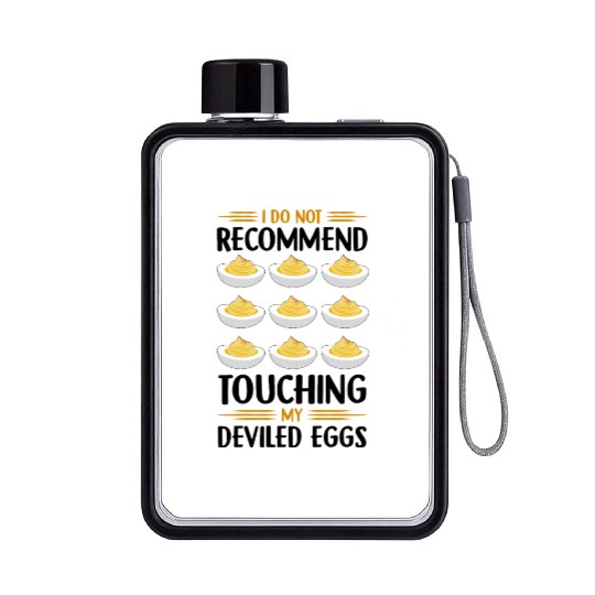 Funny Deviled Eggs Designs For Deviled Egg Lover Flat Water Bottles