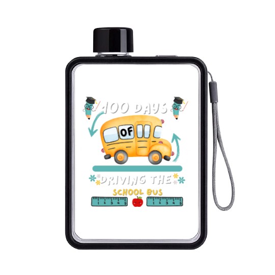 Little Boys' Big Yellow School Bus Flat Water Bottles