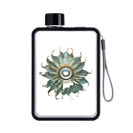 Weirdcore Aesthetic Flower Human Eyeball Strangeco Flat Water Bottles