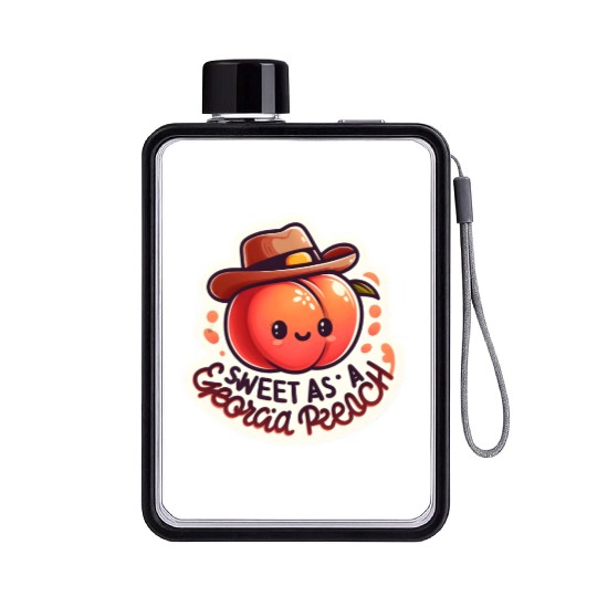Sweet as a Georgia Peach Sticker Flat Water Bottles