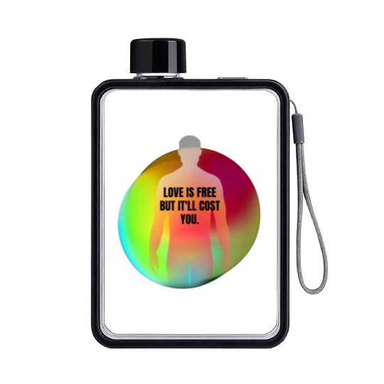 Black Neon Green Red Spiritual Chakra Flat Water Bottles