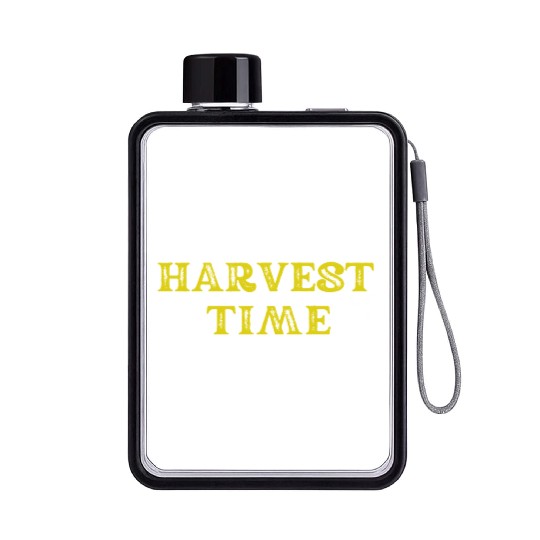 Harvest Time Seasonal Art Design Flat Water Bottles